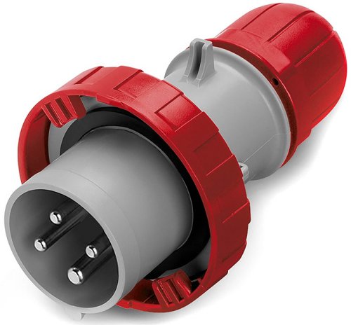 Вилка кабельная переносная DKC Quadro 16А 3Р+РЕ 400В IР67 красный фото Вилка кабельная переносная DKC Quadro 16А 3Р+РЕ 400В IР67 красный картинка